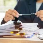 Legal documents on a desk