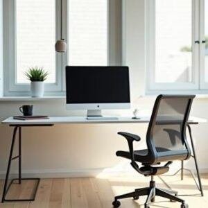 Virtual Office with desk, chair, and computer.